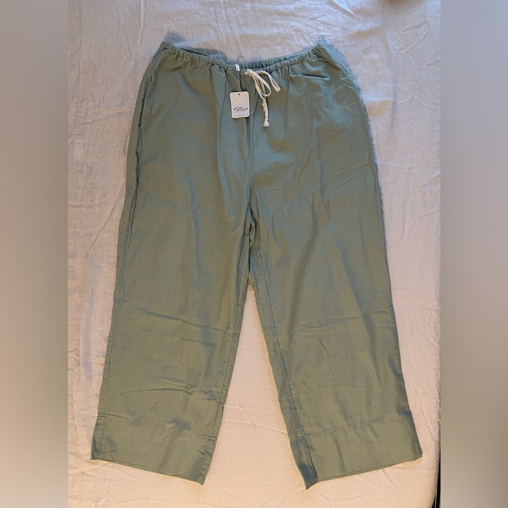 New Free People Drawstring Linen Pants